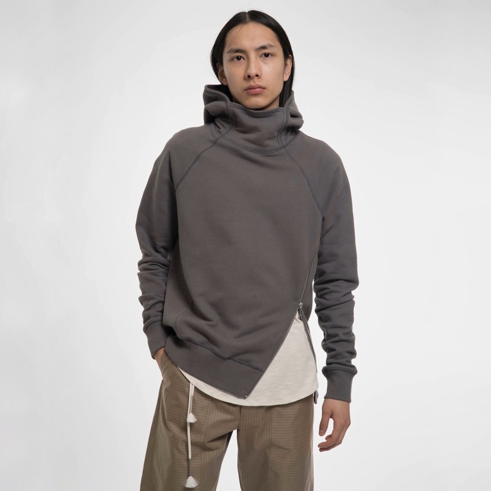 SIKI IM | Concrete Side Zip Combo Hoodie Size M
